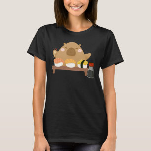 T-shirt Capybara avec Sushi
