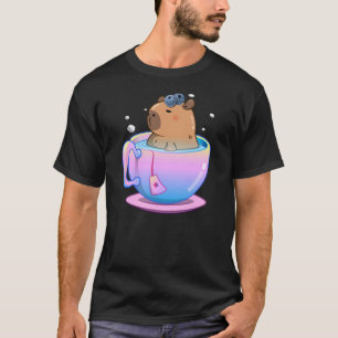 T-shirt Capybara Baie Douce Fille Myrtille Fille Thé ART O