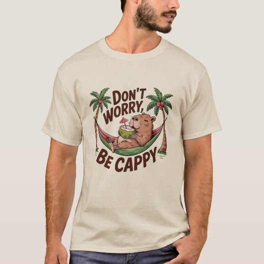 T-shirt Capybara Be Happy (Devant)