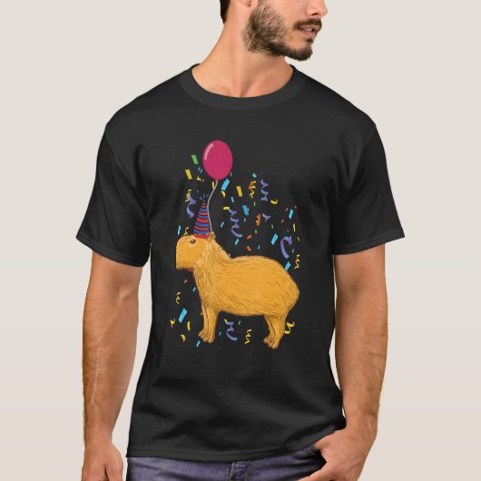 T-shirt Capybara Birthday (Devant)