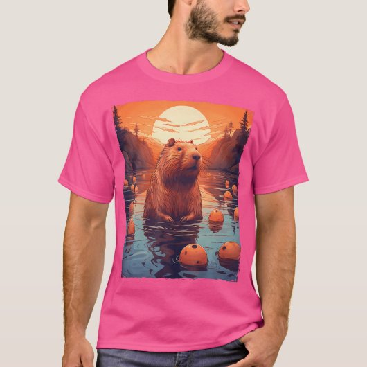 T-shirt Capybara Bowling (Devant)