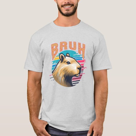 T-shirt Capybara Bruh Funny Bruh Capybara Amateurs Hommes  (Devant)