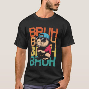 T-shirt Capybara Bruh Funny Capybara Lover Vintage Rétro