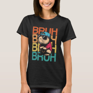 T-shirt Capybara Bruh Funny Capybara Lover Vintage Rétro