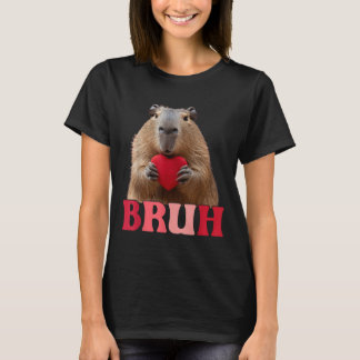 T-shirt Capybara Bruh Mème Drôle Dire Ados Garçons Valenti