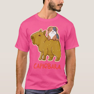 T-shirt Capybara Capigbara Guinée Pig Assis Sur Capybara