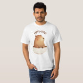 T-shirt Capybara Cappyccino Amusant (Devant entier)
