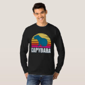 T-shirt Capybara  Capybara  Rodent Pet Animal Sunset (Devant entier)