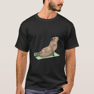 T-shirt Capybara Chien Yoga Pose Méditation Zen Exercice E