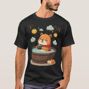 T-shirt Capybara Chocolat Chaud Détente Kawaii Ambiance Co