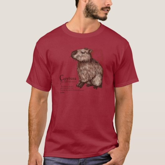 T-shirt capybara - chocolate (Devant)
