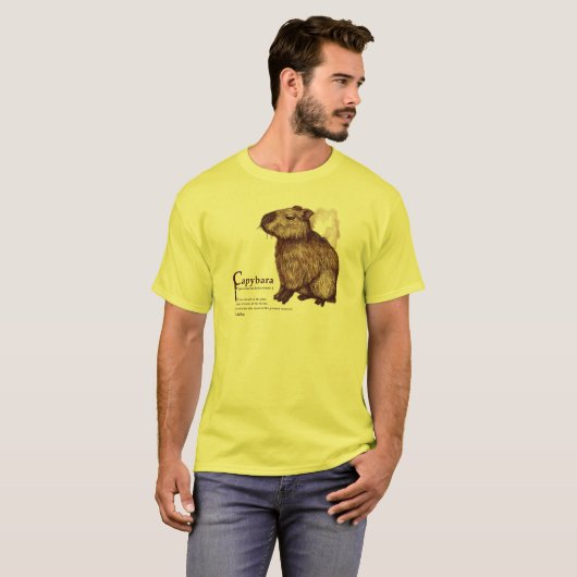 T-shirt capybara - chocolate (Devant entier)