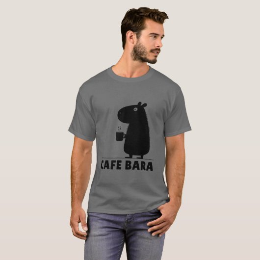 T-shirt Capybara Coffee Cafe Bara Funny Capy Cute Capybara (Devant entier)