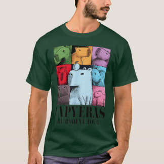 T-shirt Capybara Color Concertour Animaux mignons garçon