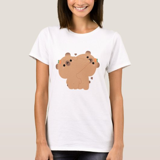 T-shirt Capybara Couple (Devant)