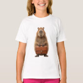 T-shirt Capybara d'affaires avec Porte-documents (Devant)