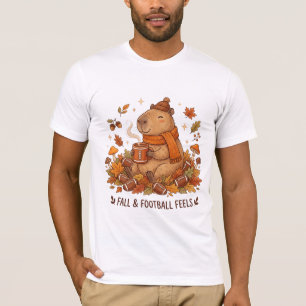 T-shirt Capybara d'automne et ambiance de football