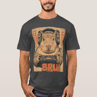 T-shirt Capybara drôle Bruh Jeux vidéo Anime japonais Homm