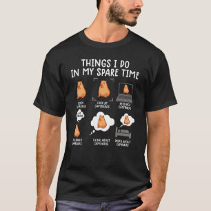 T-shirt capybara drôle capibara rongeur choses que je fais
