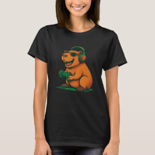 T-shirt Capybara Drôle Jeu Vidéo Joueur Animal Aimant Gami