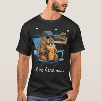 T-shirt Capybara Drôle Terrain de Baseball Terrain de Jeu