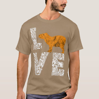 T-shirt Capybara Eau Cochon Rodent Guinée Cochon Animal sa