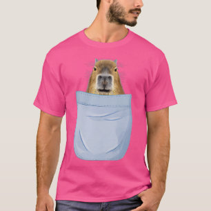T-shirt Capybara En Pocket Cavy Rodent Casquette animal sa