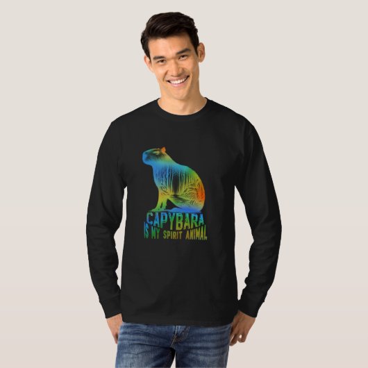 T-shirt capybara est mon animal d'esprit unique capybara (Devant entier)