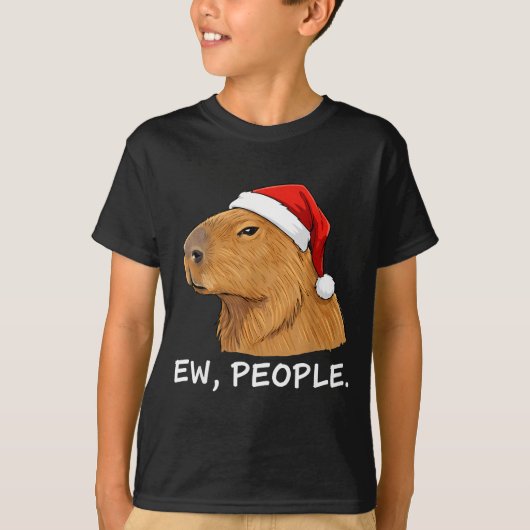 T-shirt Capybara Ew People Christmas Funny Sarcastic Humor (Devant)