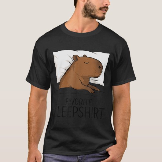 T-shirt Capybara Favorite Sleepshirt Sleeng Pajamas Boys G (Devant)