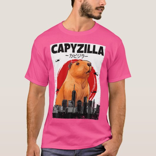 T-shirt Capybara Funny Capybara Rodent Capyzilla Funny (Devant)