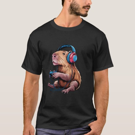 T-shirt Capybara Funny Jeux Vidéo Capybara Garçons Hommes (Devant)