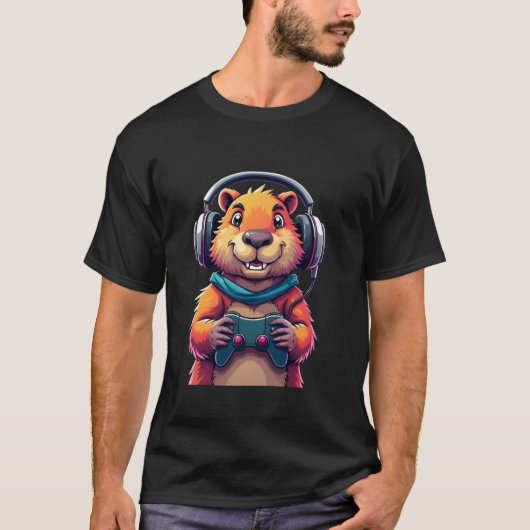 T-shirt Capybara Funny Jeux Vidéo Capybara Jeux Vidéo Lo (Devant)