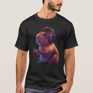 T-shirt Capybara Funny Jeux Vidéo Capybara Retro Vintage