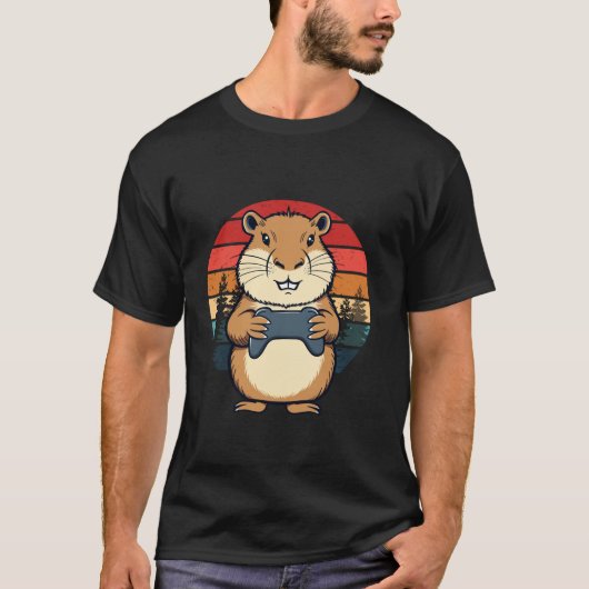 T-shirt Capybara Funny Retro Jeux Vidéo pour les femmes po (Devant)