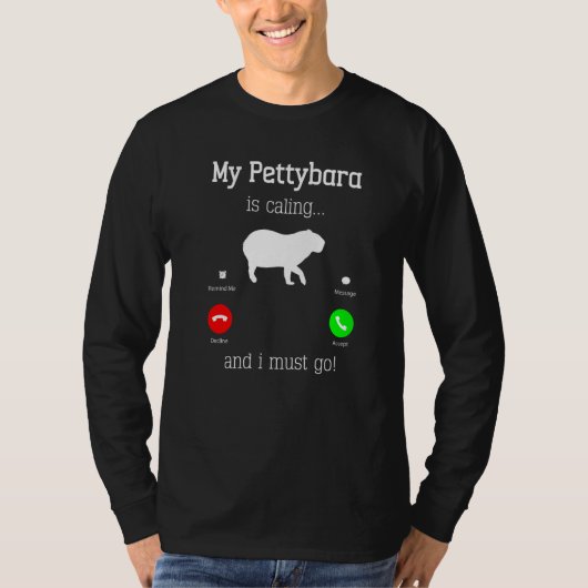 T-shirt Capybara Géant Rongeur Pour Pettybara (Devant)
