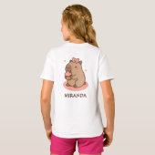 T-shirt Capybara Girls Personalised Cute Funny (Dos entier)