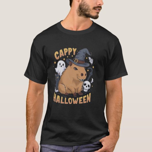 T-shirt Capybara Halloween Cowboy (Devant)