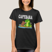 T-shirt Capybara Hangs Out With Crocodile Chilling With Cr (Devant)