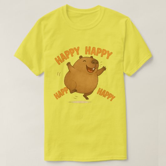 T-shirt Capybara "Happy Capybara" (Design devant)