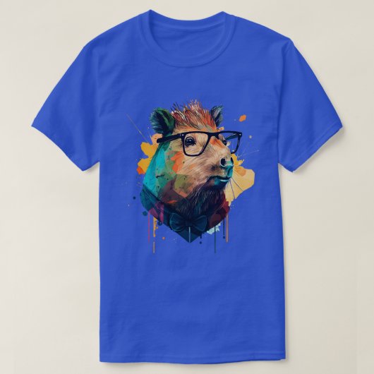 T-shirt Capybara Hipster 2 (Design devant)