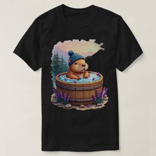 T-shirt Capybara Hot Tub Relaxation Stress Relief Spa Day  (Design devant)