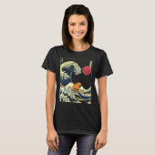 T-shirt Capybara Japanese Kanagawa Wave Funny Surf Animal  (Devant entier)