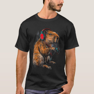T-shirt Capybara Jeux Vidéo Drôles Capybara
