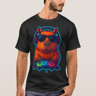 T-shirt Capybara Jeux Vidéo Drôles Capybara Hommes Femmes