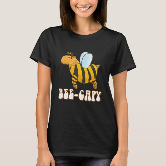 T-shirt Capybara l'amusant capot d'abeille (Devant)