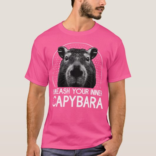 T-shirt Capybara Lance Votre Capybara Intérieure (Devant)