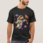 T-shirt Capybara LGBTQ dans l'espace : Amusante aventure U (Devant)