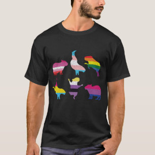 T-shirt Capybara LGBTQ Rainbow Water Pig Transgenre Pride
