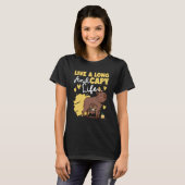 T-shirt Capybara Live A Long And Capy Life (Devant entier)